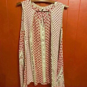 En Creme floral dress tunic 100% rayon